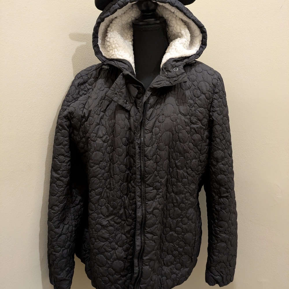 Disney Black Quilted Puffer Jacket
